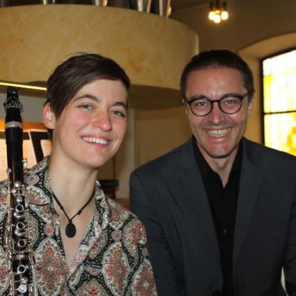 Sophie Kockler und Christian Schmitt beim Friedenskonzert Juli 2022